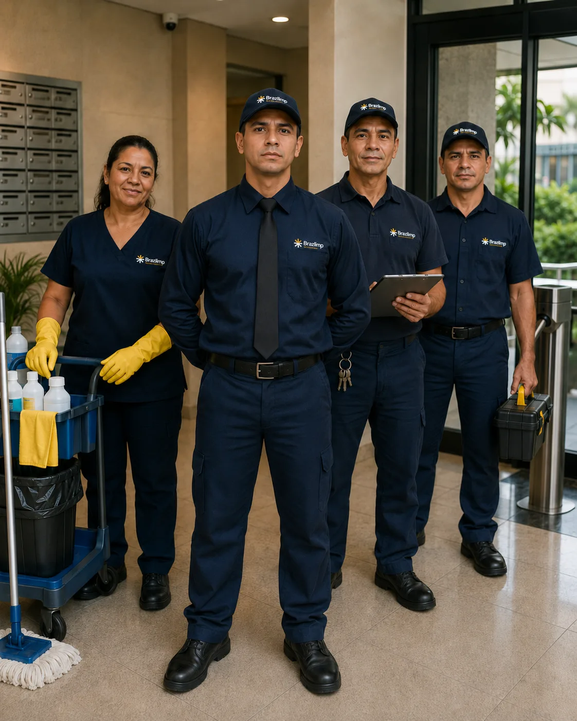 Equipe Brazlimp em operação integrada de serviços